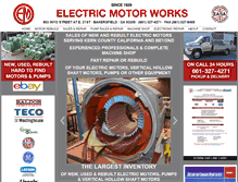 Tablet Screenshot of electricmotorworks.com